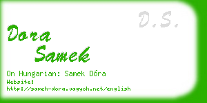 dora samek business card