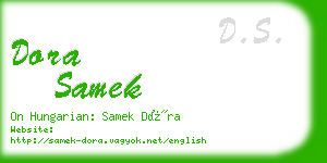 dora samek business card